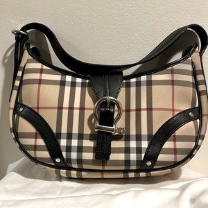 Vintage Burberry Nova Check Structured Hobo/Shoulder Bag